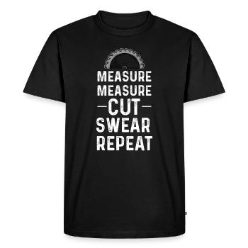 Menuiserie menuiserie - T-shirt Premium bio Homme - noir - Devant - Nico (187cm)