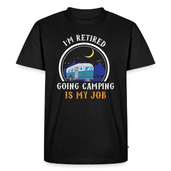 Camping tents camper caravans - Men's Premium Organic T-Shirt - black - Front - Nico (187cm)