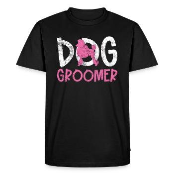 Salon de coiffure pour chien - T-shirt Premium bio Homme - noir - Devant - Nico (187cm)