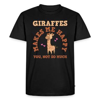 Girafes Girafe - T-shirt Premium bio Homme - noir - Devant - Nico (187cm)