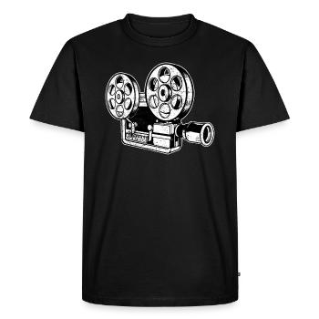 Caméra rotative à film - T-shirt Premium bio Homme - noir - Devant - Nico (187cm)