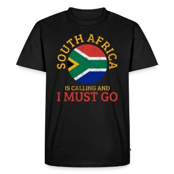 Afrique du Sud - T-shirt Premium bio Homme - noir - Devant - Nico (187cm)
