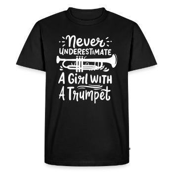 Trompette trompette - T-shirt Premium bio Homme - noir - Devant - Nico (187cm)