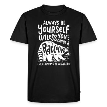 Raton laveur raton laveur - T-shirt Premium bio Homme - noir - Devant - Nico (187cm)