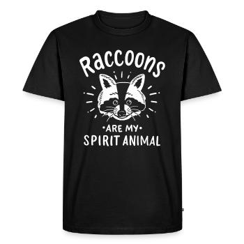 Raton laveur raton laveur - T-shirt Premium bio Homme - noir - Devant - Nico (187cm)