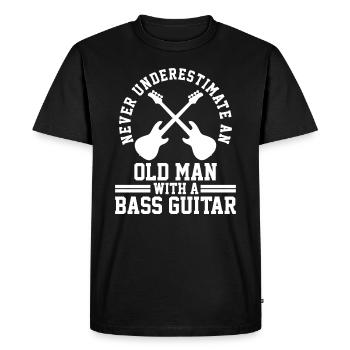 Bass guitar - Men's Premium Organic T-Shirt - black - Front - Nico (187cm)