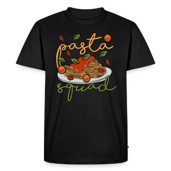 Pasta Squad Spaghetti Ironic Dicton Cuisine - T-shirt Premium bio Homme - noir - Devant - Nico (187cm)