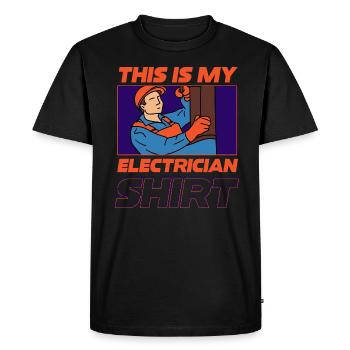 Electrician Hobby Electro Worker Craftsmen - Men's Premium Organic T-Shirt - black - Front - Nico (187cm)
