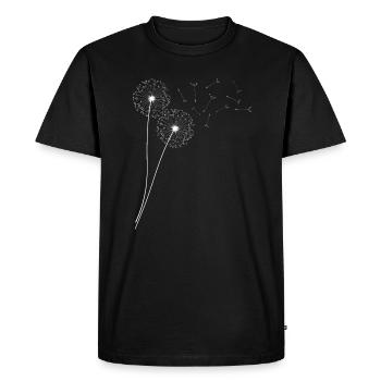 Beau pissenlit pissenlit pissenlit - T-shirt Premium bio Homme - noir - Devant - Nico (187cm)