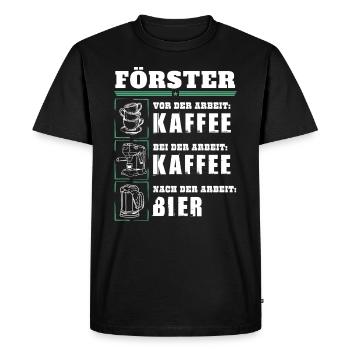 My daily routine as a forester - Men's Premium Organic T-Shirt - black - Front - Nico (187cm)