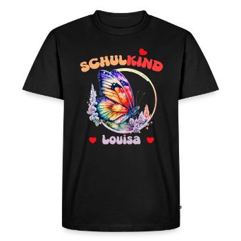 L’écolière Louisa - T-shirt Premium bio Homme - noir - Devant - Nico (187cm)