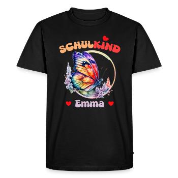 Schoolchild Emma - Men's Premium Organic T-Shirt - black - Front - Nico (187cm)