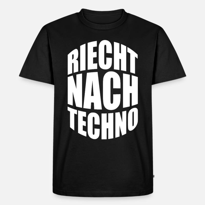 Riecht nach Techno - Männer Premium Bio T-Shirt - Schwarz