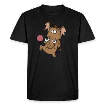 Mammoth plays football - Men's Premium Organic T-Shirt - black - Front - Nico (187cm)