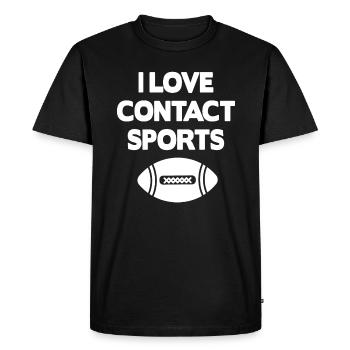 J’adore Contact Sports Football - T-shirt Premium bio Homme - noir - Devant - Nico (187cm)
