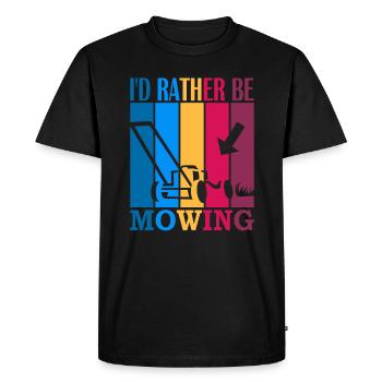 I'd rather be mowing - Men's Premium Organic T-Shirt - black - Front - Nico (187cm)