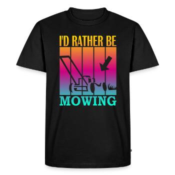 I'd rather be mowing - Men's Premium Organic T-Shirt - black - Front - Nico (187cm)