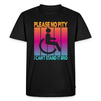 Vintage Wheelchair User Wheelchair - Men's Premium Organic T-Shirt - black - Front - Nico (187cm)