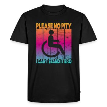 Vintage Wheelchair User Wheelchair - Men's Premium Organic T-Shirt - black - Front - Nico (187cm)