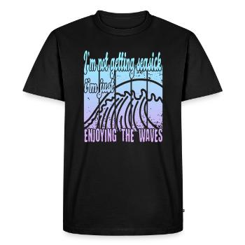Je n’ai pas le mal de mer - T-shirt Premium bio Homme - noir - Devant - Nico (187cm)