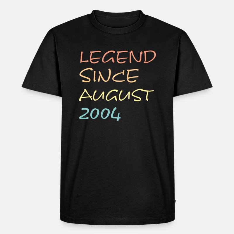 Legend Since August 2004 - Männer Premium Bio T-Shirt - Schwarz