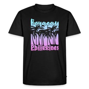 Vintage Boracay Philippines - Men's Premium Organic T-Shirt - black - Front - Nico (187cm)