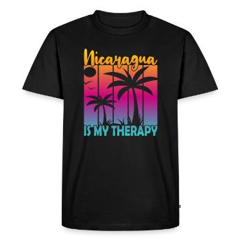 Nicaragua Is My Therapy - Men's Premium Organic T-Shirt - black - Front - Nico (187cm)