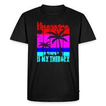 Nicaragua Is My Therapy - Men's Premium Organic T-Shirt - black - Front - Nico (187cm)