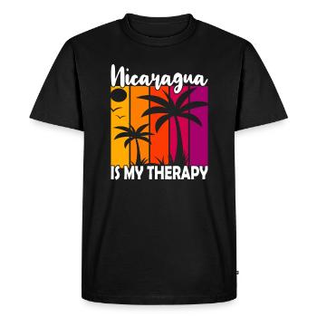 Nicaragua Is My Therapy - Men's Premium Organic T-Shirt - black - Front - Nico (187cm)
