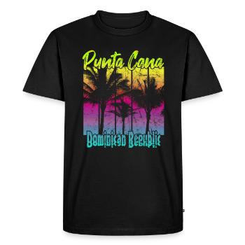 Punta Cana République dominicaine - T-shirt Premium bio Homme - noir - Devant - Nico (187cm)