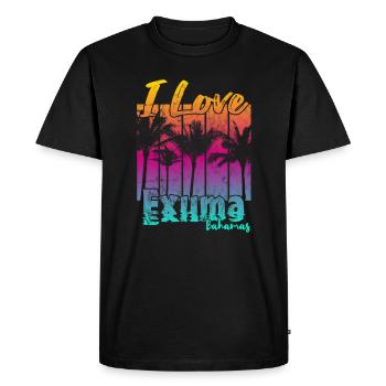 J’adore Exuma Bahamas - T-shirt Premium bio Homme - noir - Devant - Nico (187cm)
