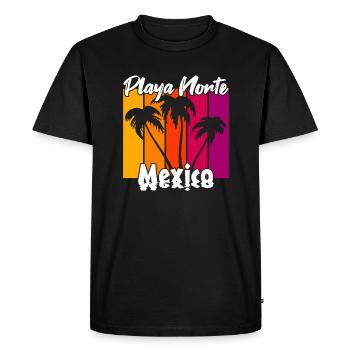 Playa Norte Mexique - T-shirt Premium bio Homme - noir - Devant - Nico (187cm)