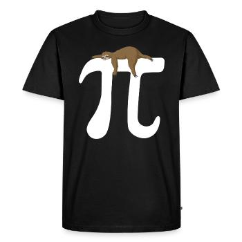 Math Sloth Pi - Men's Premium Organic T-Shirt - black - Front - Nico (187cm)