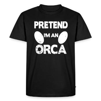 Pretend i'm an Orca - Men's Premium Organic T-Shirt - black - Front - Nico (187cm)