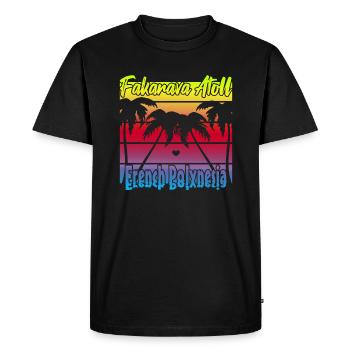 Atoll de Fakarava Français Polynésie - T-shirt Premium bio Homme - noir - Devant - Nico (187cm)