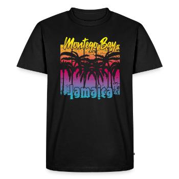 Montego Bay Jamaïque - T-shirt Premium bio Homme - noir - Devant - Nico (187cm)