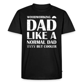 Menuisier Menuiser Papa Menuiserie - T-shirt Premium bio Homme - noir - Devant - Nico (187cm)