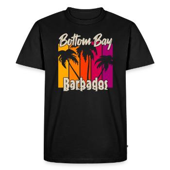 Vintage Bottom Bay Barbados Sunset - T-shirt Premium bio Homme - noir - Devant - Nico (187cm)