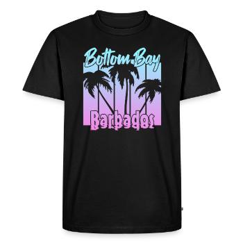 Vintage Bottom Bay Barbados Sunset - T-shirt Premium bio Homme - noir - Devant - Nico (187cm)