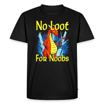 No Loot for Noobs - Mmorpg - Men's Premium Organic T-Shirt - black - Front - Nico (187cm)