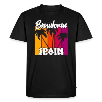 Benidorm Espagne - T-shirt Premium bio Homme - noir - Devant - Nico (187cm)