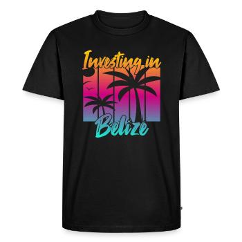 Investir au Belize - T-shirt Premium bio Homme - noir - Devant - Nico (187cm)