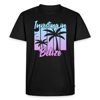 Investing in Belize - Men's Premium Organic T-Shirt - black - Front - Nico (187cm)