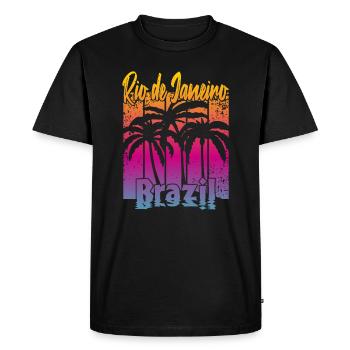 Rio de Janeiro Brésil - T-shirt Premium bio Homme - noir - Devant - Nico (187cm)