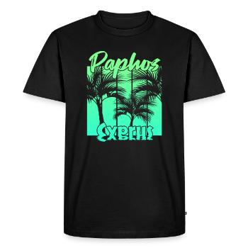 Paphos Chypre - T-shirt Premium bio Homme - noir - Devant - Nico (187cm)