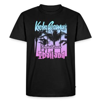 Koh Samui Thaïlande Bophut Beach - T-shirt Premium bio Homme - noir - Devant - Nico (187cm)