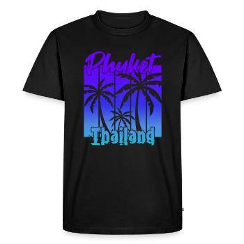 Phuket Thaïlande Coucher de soleil - T-shirt Premium bio Homme - noir - Devant - Nico (187cm)