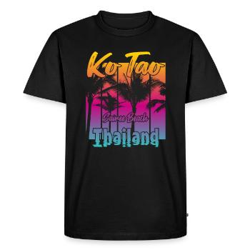 Ko Tao Sairee Beach Thaïlande - T-shirt Premium bio Homme - noir - Devant - Nico (187cm)