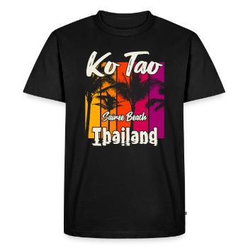 Ko Tao Sairee Beach Thaïlande - T-shirt Premium bio Homme - noir - Devant - Nico (187cm)