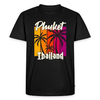 Phuket Thaïlande Coucher de soleil - T-shirt Premium bio Homme - noir - Devant - Nico (187cm)